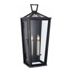 Visual Comfort - Darlana 3/4 Outdoor Wall Lantern, 2-Light, Bronze, 18.5"H (CHO 2087BZ 2N4C9) - Outdoor Hanging Lights