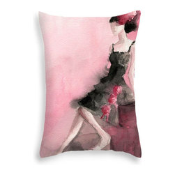 Pink and Black Fashion Art Decorative Pillows - Products