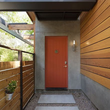 love front door and tiles and gravel