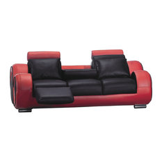 50 Most Por Red Reclining Sofas Couches For 2018 Houzz Anic Furniture Inc Contemporary Sofa Black And Red Sofas