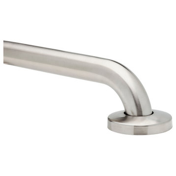 no drilling required Grab Bars - 250lb rated, Brushed Stainless, 12", 1-1/4" Dia