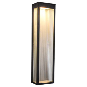 Avenue Outdoor 1 Light Wall Sconce, Black
