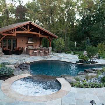 Inground Pool & Spa with Cabana