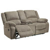 Signature Design by Ashley Draycoll Power Reclining Loveseat in Pewter