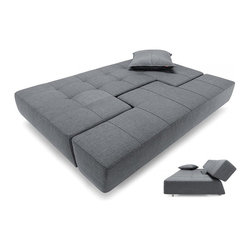 Innovation USA Long Horn Deluxe Excess Sofa Bed in Basic Dark Grey - Sleeper Sofas