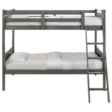 Picket House Furnishings Santino Twin Over Twin Bunk Bed in Grey