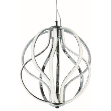 ET2 Aura LED 10-Light Pendant, Polished Chrome