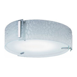 Lithonia Lighting Urban Inertia Aqua-Pattern Glass Flush Mount - Flush-mount Ceiling Lighting