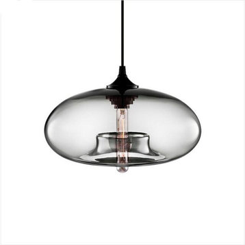 MIRODEMI® Tourrettes-sur-Loup Loft Glass Pendant Lamp, Clear