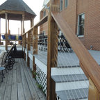 Outdoor rug on wood deck Outdoor rug on wood deck