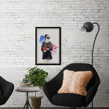 "Fashion Blogger" Framed Painting Print
