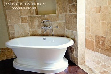 Example of a transitional bathroom design in Austin