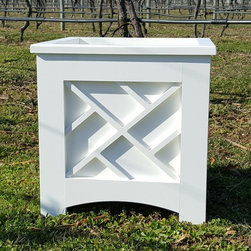 White PVC Planter Boxes - Outdoor Pots And Planters