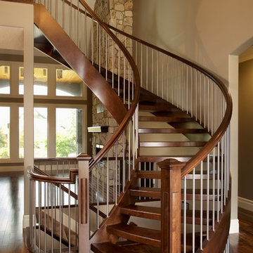 Fluent maple open rise stair