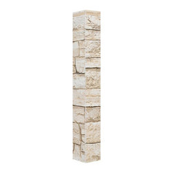 142-CT2-BRIGHTON WIDE STACKED STONE OUTSIDE CORNER - 48"H X 3 &frac12;" W X 1 &frac12;"D - Wall Panels