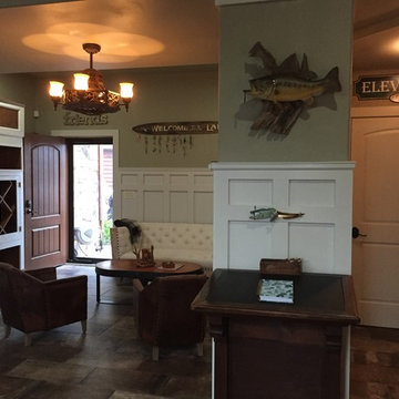 Garage renovation at meander creek log lake house