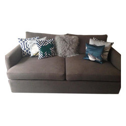 Crate & Barrel Coffee Brown Couch - Sofas
