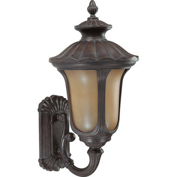 Nuvo Beaumont 1-Light Fruitwood Outdoor Wall Lantern