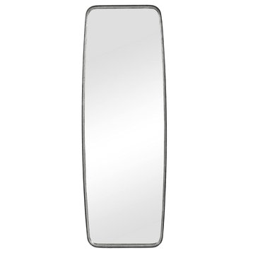 Benzara BM239257 60" Full Length Metal Frame Contemporary Mirror, Silver
