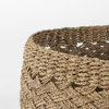Jarek Medium Brown Seagrass Cross Weave Round Baskets, 3-Piece Set
