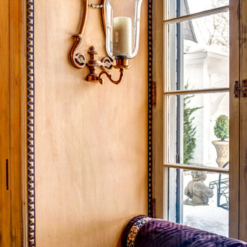 Suede Walls w Nailhead Trim on Ribbon