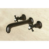 Kingston Brass Wall Mount Bathroom Faucet, Oil Rubbed Bronze