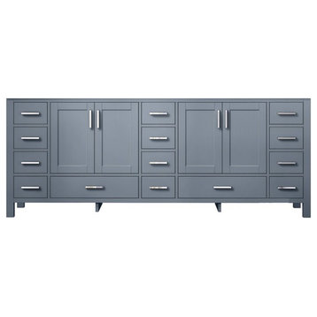 Lexora Home Jacques 84" Vanity Cabinet in Dark Gray
