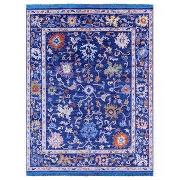 8' 0" X 10' 0" Hand Knotted Turkish Oushak Wool Rug - Q12042
