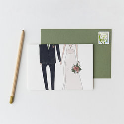 Wedding Man & Woman Greeting Card - Accessories and Decor