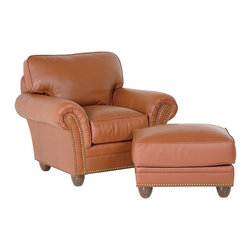 Leather Club Chairs and Ottomans - Products