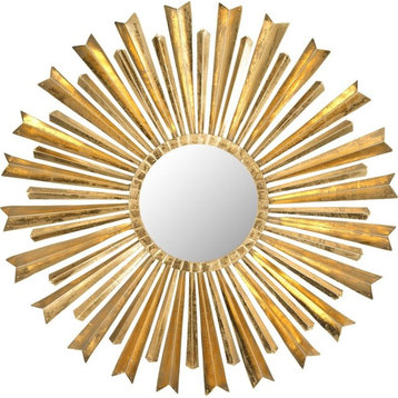 Golden Arrows Sunburst Mirror - Antique Gold