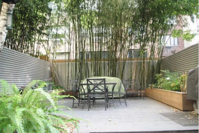 Inspiration for a modern patio remodel in New York