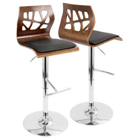 Folia Barstool, Walnut/Black