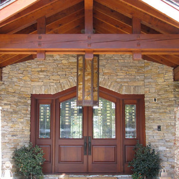 Craftsman & Traditional Leaded, Beveled & Stained Glass Entry doors & side-lites