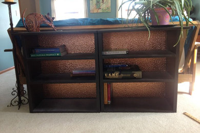 Bookcase with Fasade Hammered accents