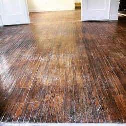 Residential remodel -  refinish old oak strips (sanding + staining) - Hardwood Flooring