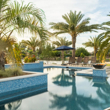 Custom Pool, Spa and Patio Area