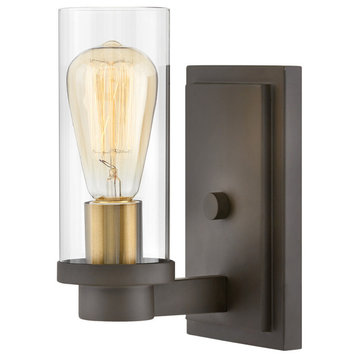 Hinkley Midtown Sconce Single Light Sconce, Oil Rubbed Bronze