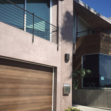 contemporary cedar garage
