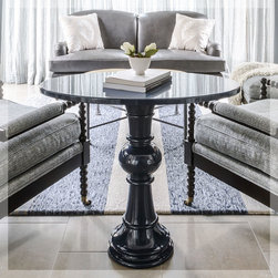 Dunes and Duchess Navy Captain's Oval Top Table - Products