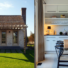 open shelves / closed above