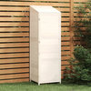 vidaXL Outdoor Storage Shed Garden Shed Wooden Storage Shed White Solid Fir Wood