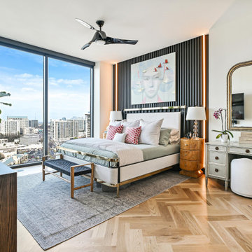 White Oak Herringbone — Principal Bedroom Second View, Buckhead High-Rise Atlant