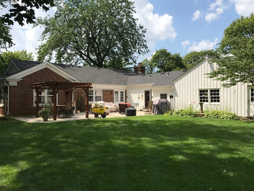 1950 S Ranch Half Brick Half Board And Batten Need Paint Ideas half brick half board and batten