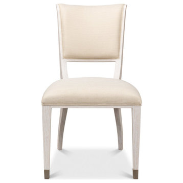 Elegant Dining Side Chair Whitewash