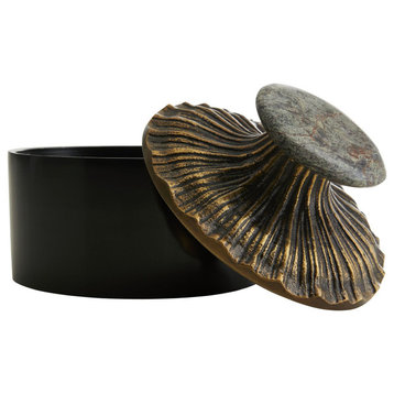 Khanna Box, Bronze, Aluminum, Round, 6"Dia (2073 3MQKV)
