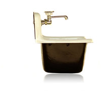 Deep Utility Sink Antique Style Cast Iron Porcelain Farm Sink Set, Black
