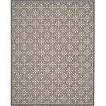 Nourison - Nourison Palamos Contemporary Gray 9'x12' Area Rug - Creamy flowers pop on this charming area rug from the Palamos Collection. High-low pile adds texture and dimensionality. Narrow self-border; beautifully versatile in soft grey with cream floral detail.