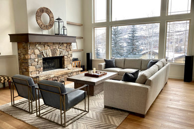 Living room - transitional living room idea in Salt Lake City