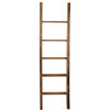 19"Wx72"Hx3 1/2"D Vintage Farmhouse 5 Rung Ladder, Weathered Brown